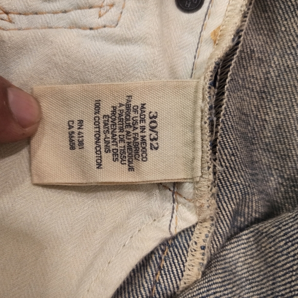 Ralph Lauren Mens Denim & Supply Slim Distressed Patched Blue Denim Jeans  30x32 - Picture 11 of 15